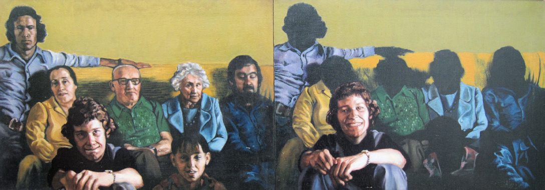 Untitled shown on a living room wall