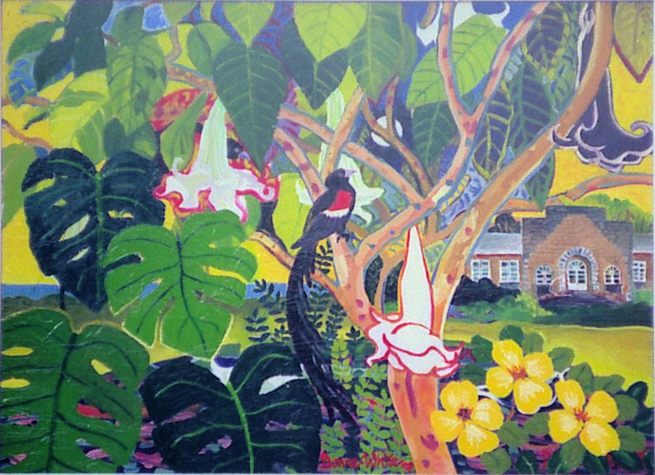 Untitled shown on a living room wall