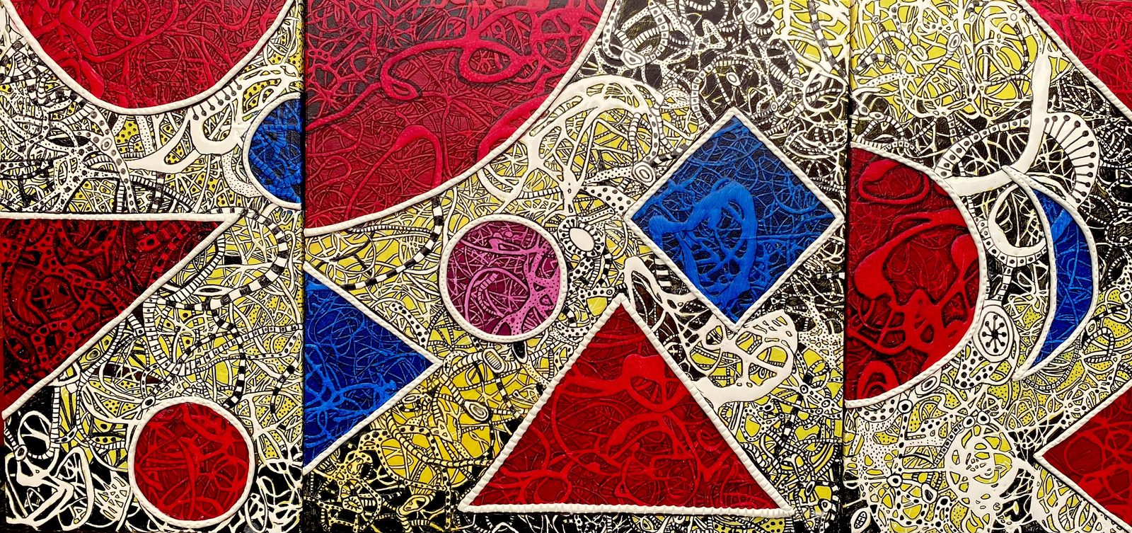 Untitled shown on a living room wall