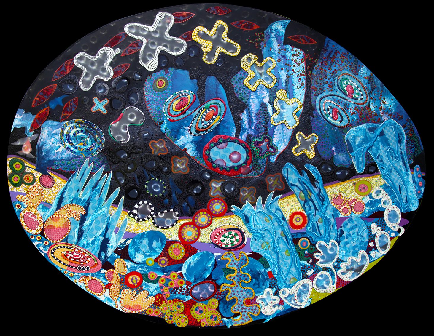 Untitled shown on a living room wall