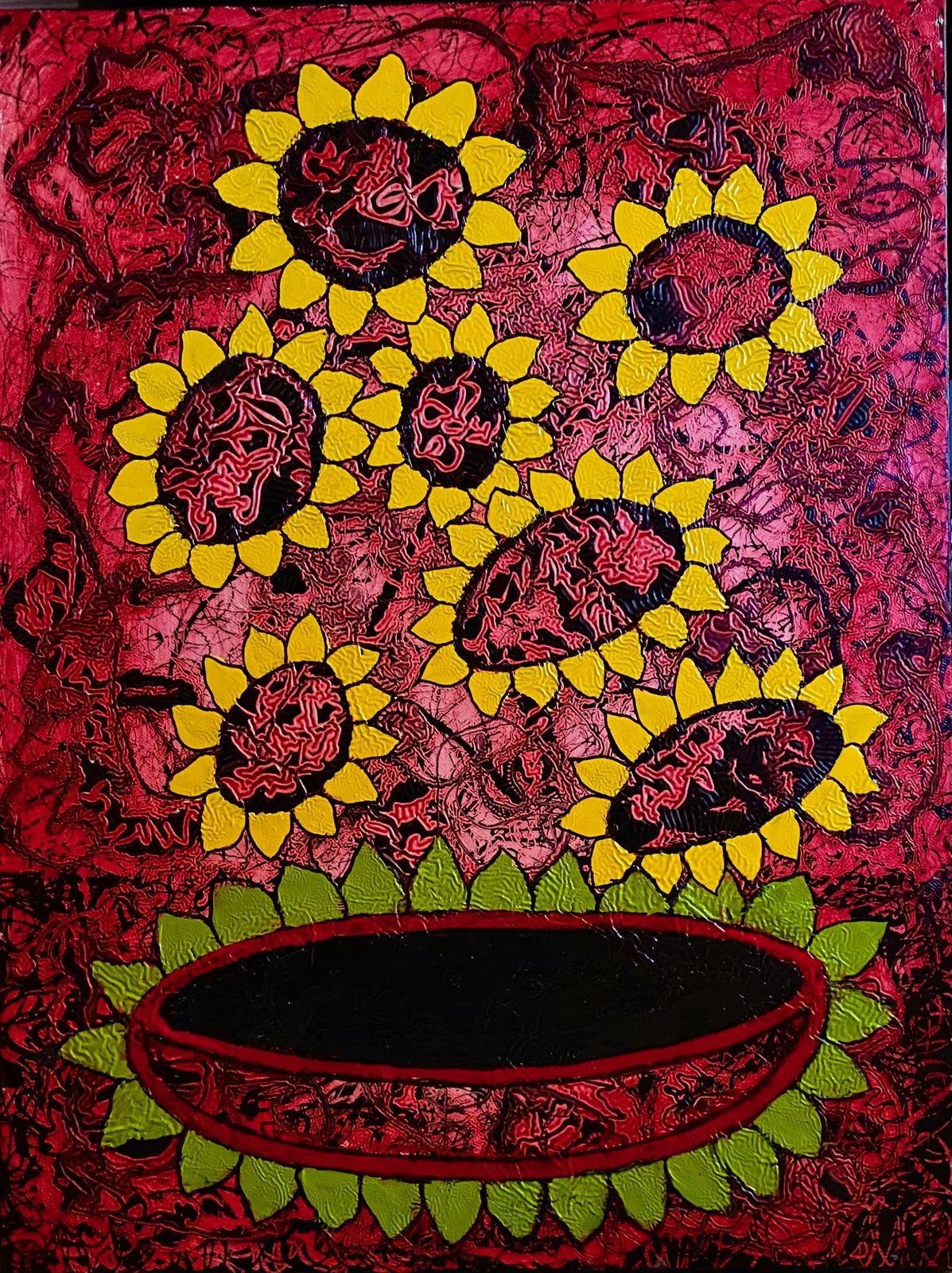 Phoenix rising shown on a living room wall