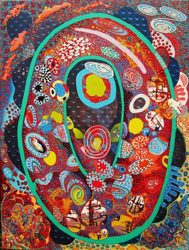 "Through a glass, darkly", painting by Donna White