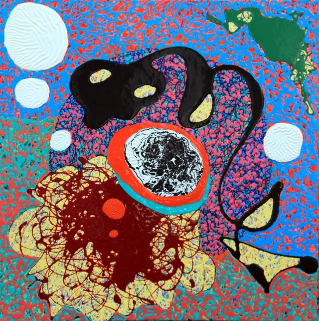 "Line, shape, dance", painting by Donna White