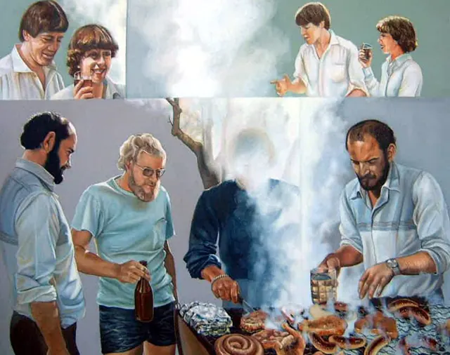 "Braai", painting by Donna White