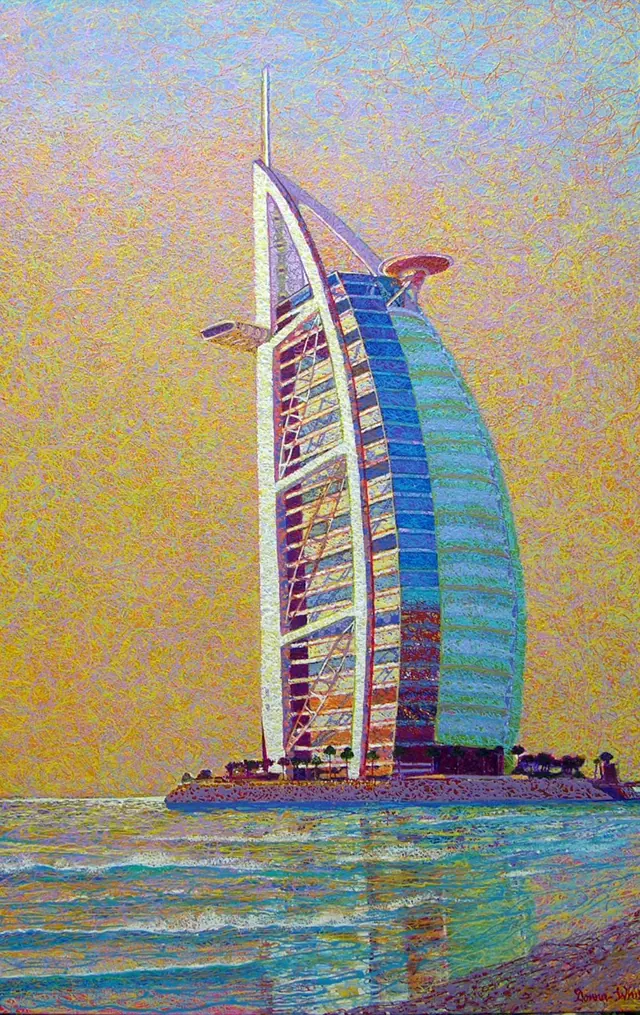 "Burj Al Arab", painting by Donna White