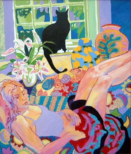 "English lady", painting by Donna White