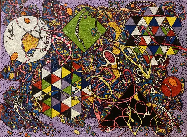 "Hiding in plain sight", painting by Donna White