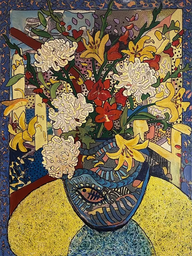 "Chryanthemum", painting by Donna White