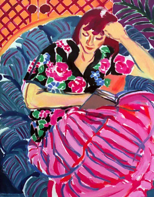 "Lady in pink dress", painting by Donna White
