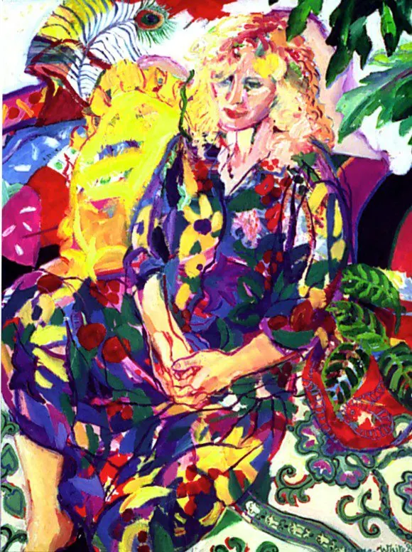 "Oh the colours", painting by Donna White