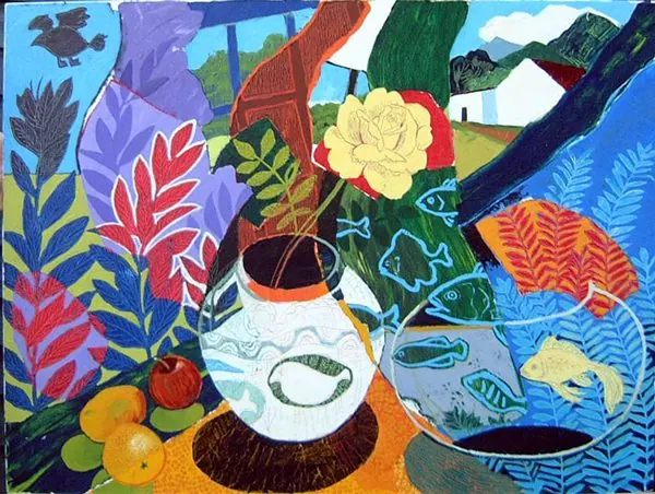 "Room Inside / outside", painting by Donna White