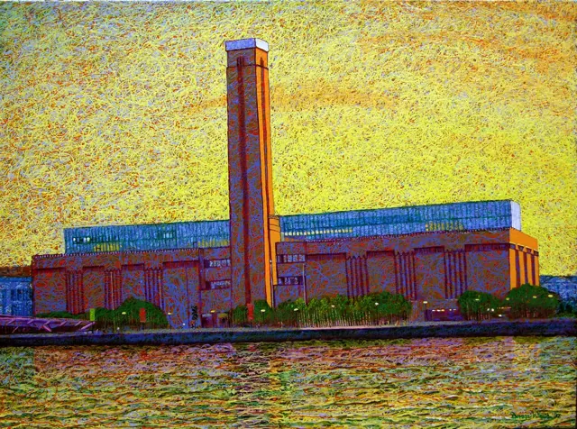 "Tate Modern", painting by Donna White