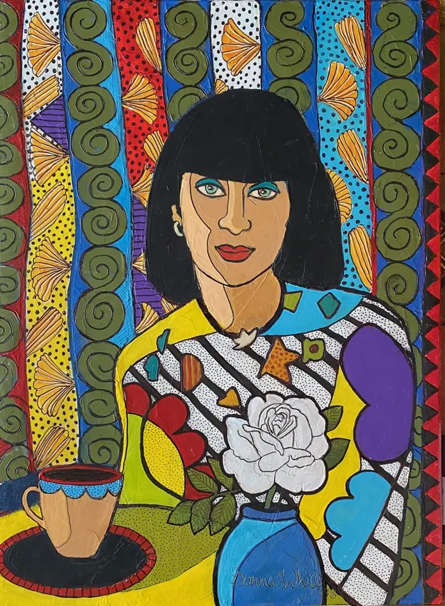 "Time for tea", painting by Donna White