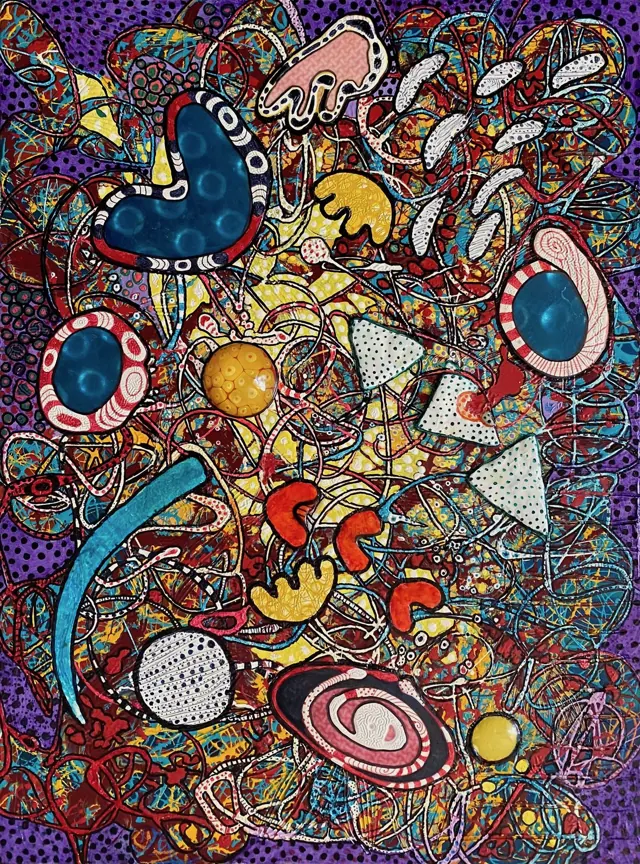 "Vortex drift", painting by Donna White