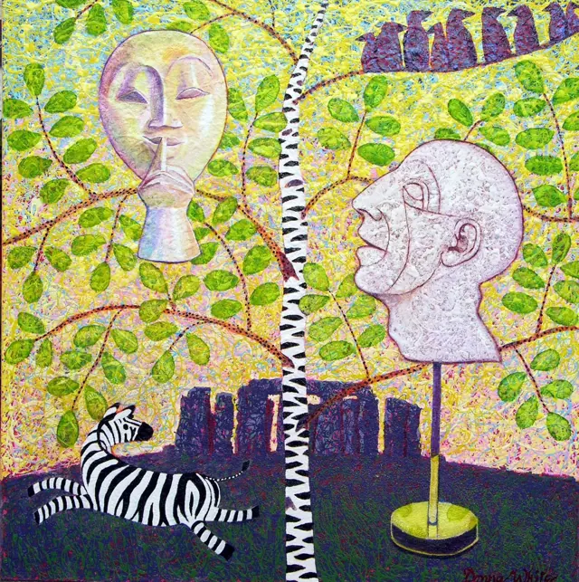"Where do we go from here", painting by Donna White