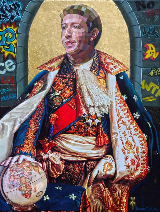 "Zuckerberg", painting by Donna White