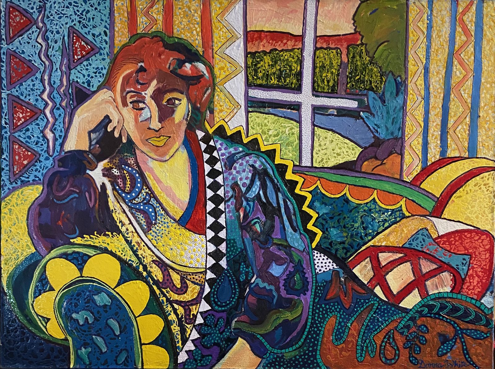 Tribal shown on a living room wall